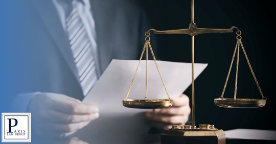 lawyer checking documents at a desk